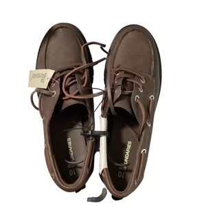 No Boundaries Women Brown Boat Shoes Lace Up Size 10 Casual Comfort Loafers